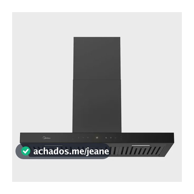 Coifa Parede 90cm Black Inox Smart Touch Alexa Midea