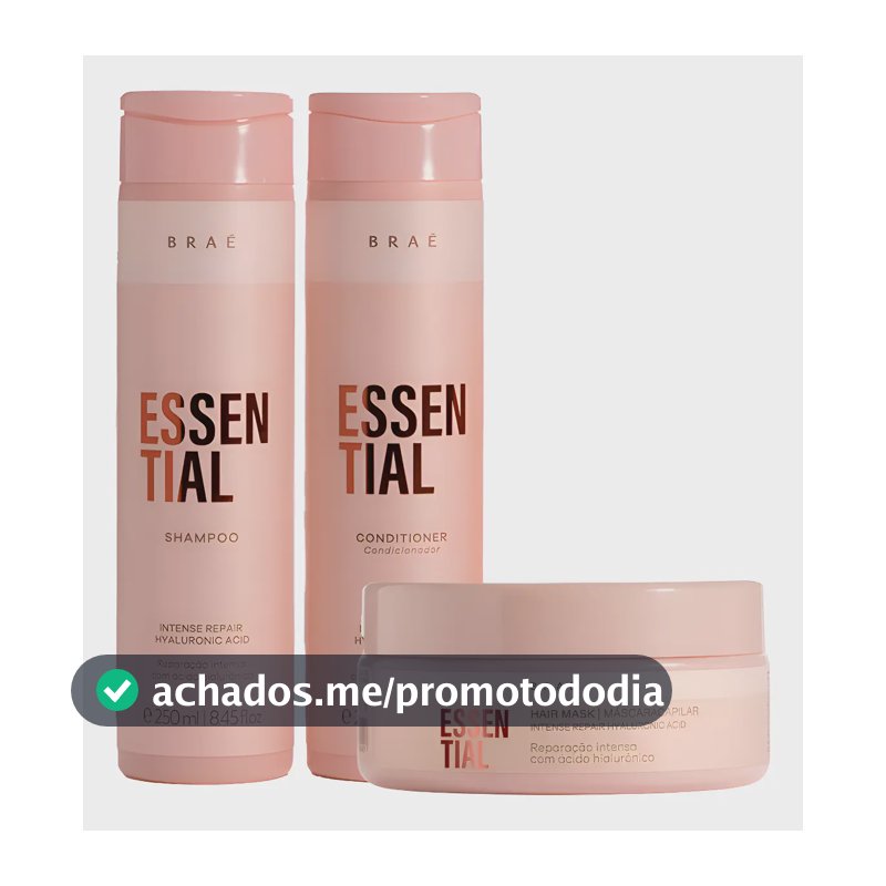 Braé Essential Kit Shampoo250ml+cond250ml+máscara200g