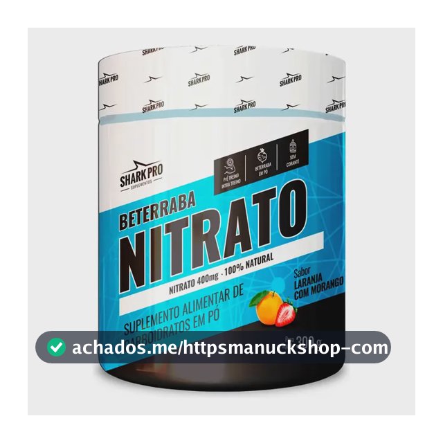 Nitrato De Beterraba 300g Shark Pro - Pré E Intra Treinos Sabor Laranja Com Morango