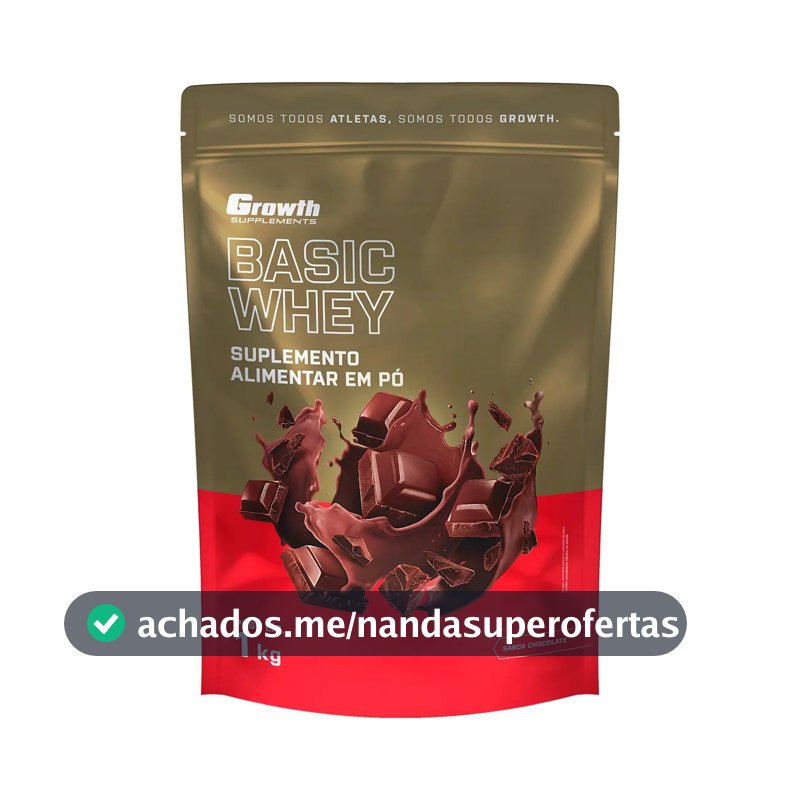 Proteína Growth Supplements Basic Whey em pó sabor Chocolate x 1kg