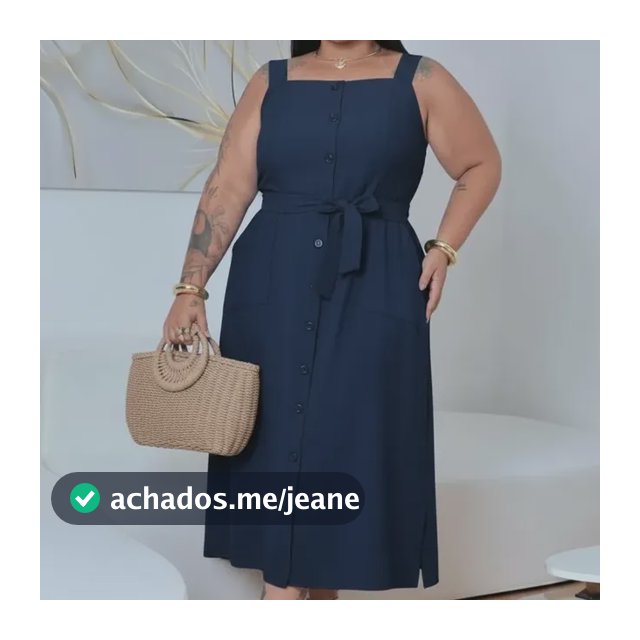 Vestido Plus Size Alfaiataria Elegante Linho Moderno Premium