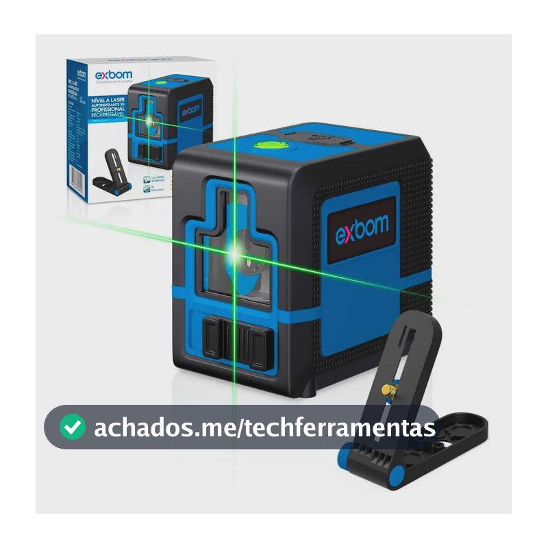 Nível Laser 360 Graus Autonivelante Recarregável Com Suporte