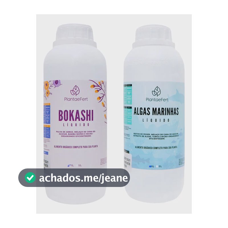 Fertilizante Orgânico Líquido Concentrado 2L Bokashi + Algas Marinhas
