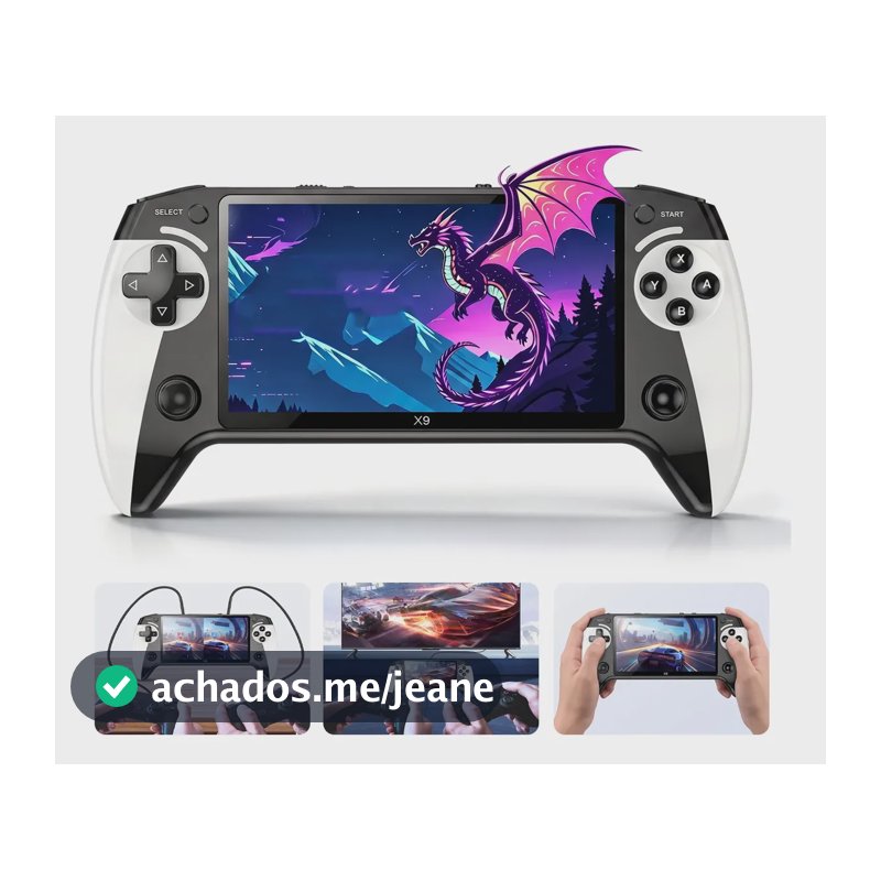 Console Portátil De Mão Com Tela Grande De 5,5 Polegadas Branco