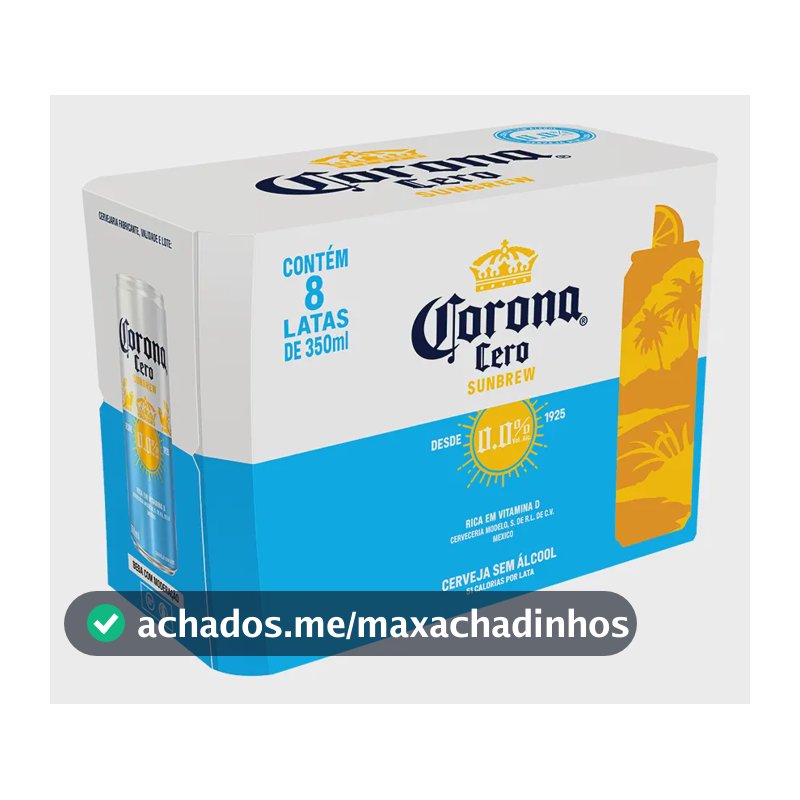 Pack Cerveja Corona Zero Sunbrew 350ml Lt - 8 Unidades