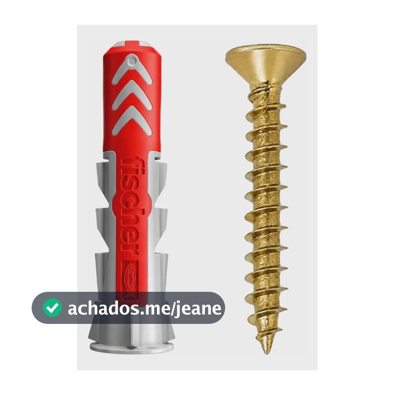 Bucha De Nylon Duopower 6mm Fischer E Parafuso 4x40mm 50pçs