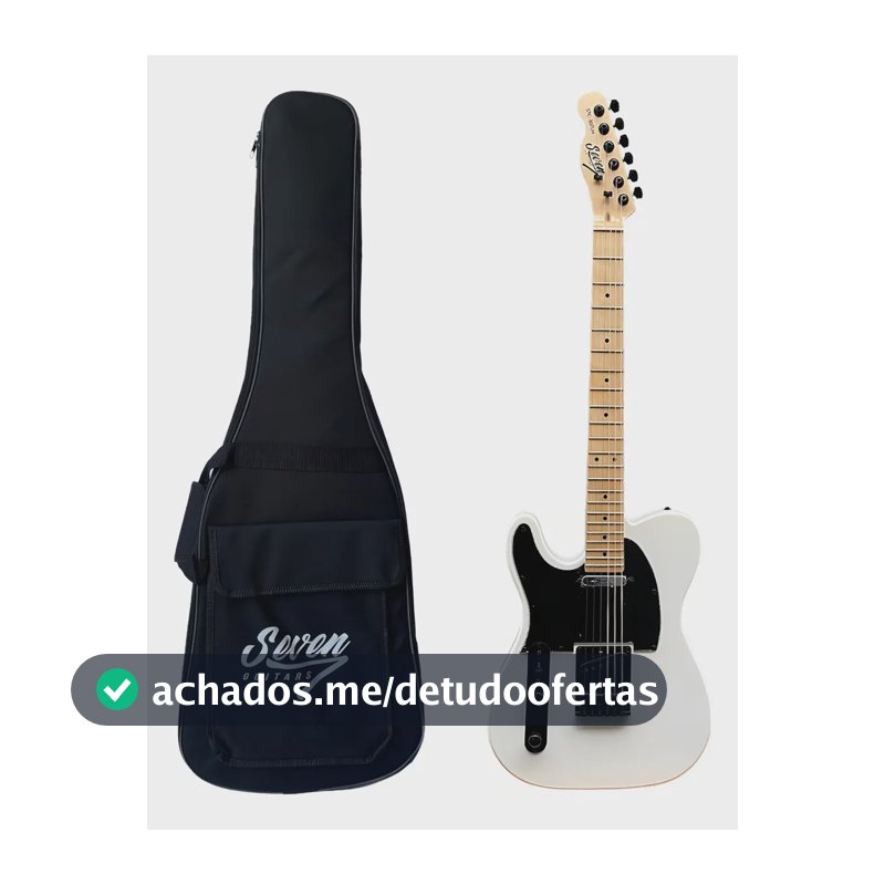 Guitarra Telecaster Seven Stc-307 Lh Canhoto C/ Bag Cor Branco