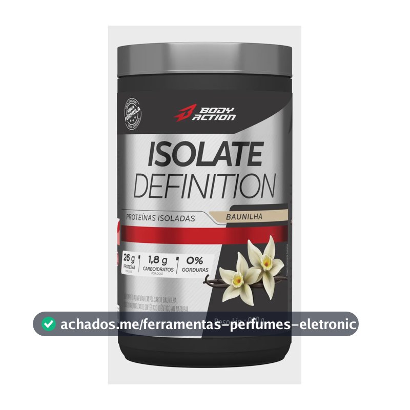 Proteína Bodyaction Tradicional Isolate Definition em pó sabor Baunilha x 900g