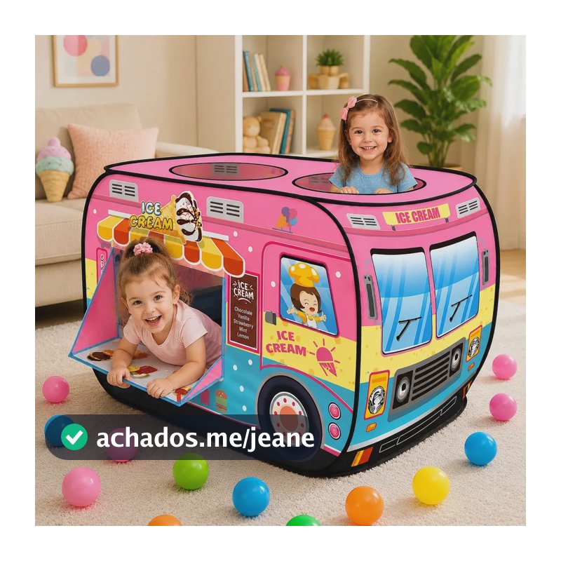 Barraca Infantil Cabana Infantil Tenda Toca de Brinquedo Menina Sorveteria Festa do Pijama
