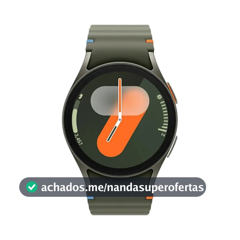 Samsung Galaxy Watch7 Smartwatch 40mm Bt Galaxy Ai Caixa Verde Pulseira Verde Bisel Verde Desenho da pulseira na