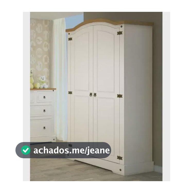 Guarda Roupa Infantil 2 Portas Smile Móveis Serpil Jf Creme/carvalho