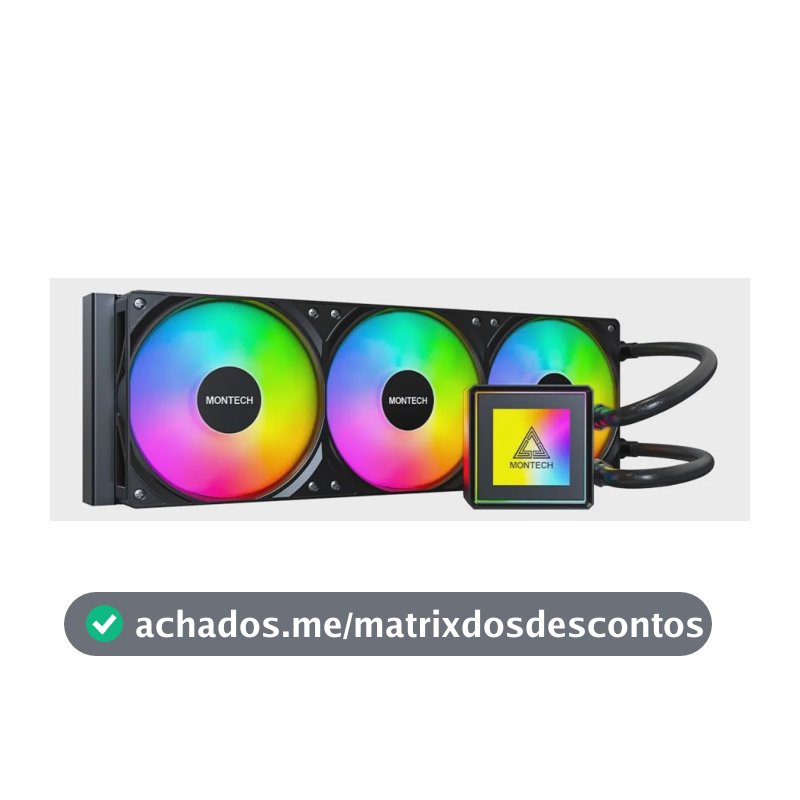 Water Cooler Montech Pureflow Argb, 360mm, Intel-amd, Preto