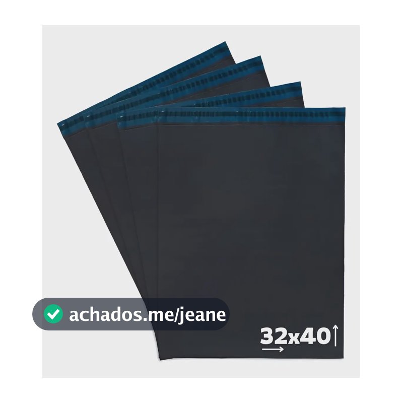 Envelope Segurança 32x40 Cinza Embalagem De Envio 1000 Uni Cinza-escuro