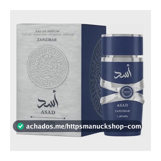 Perfume Lattafa Asad Zanzibar Limited 100ml árabe masculino genuino