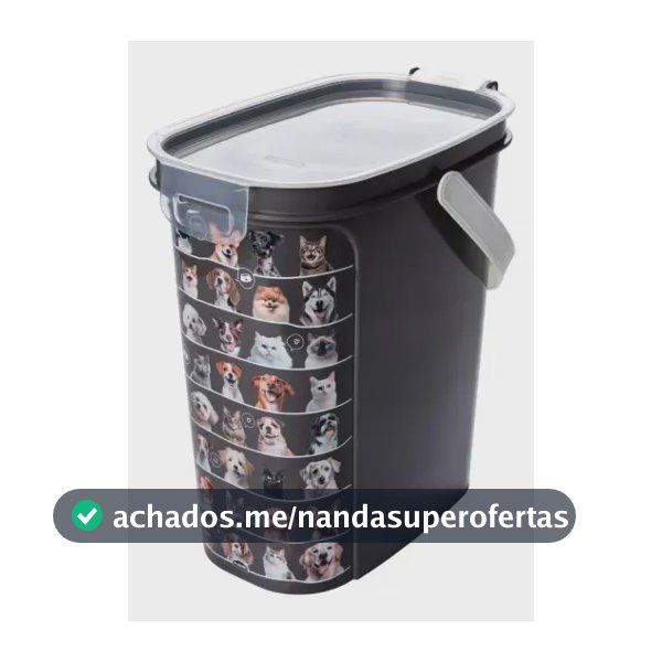 Porta Ração Hermético Plasutil Com Dosador Cães e Gatos