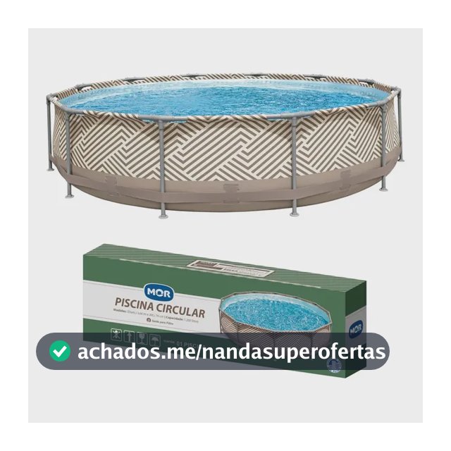Piscina Estrutural Redonda Mor 7200 Litros Cinza