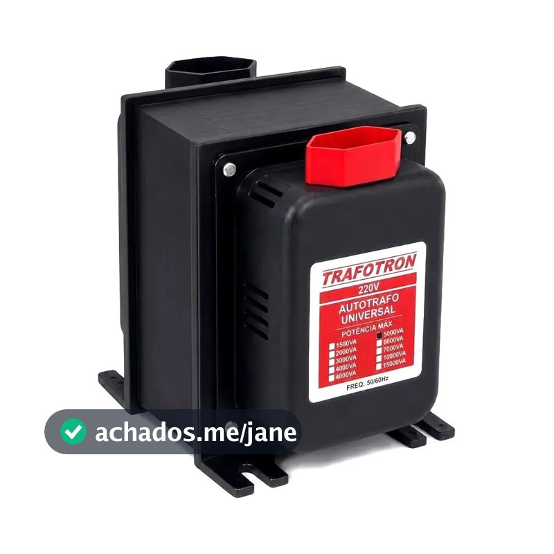 Auto Transformador 5000va 110v 220v Ar Até 12000btus Bivolt Preto