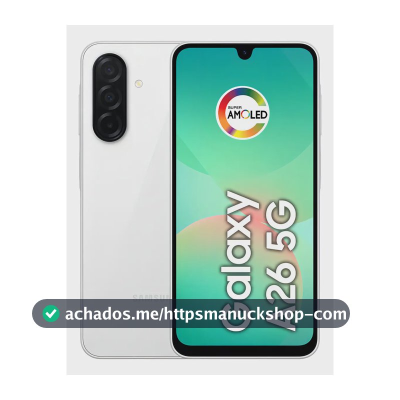 Celular Samsung Galaxy A26 5g 256gb, 8gb Ram, Câmera De 50mp, Ip67, Tela Super Amoled 6.7 , Nfc - Branco