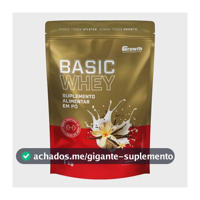 Basic Whey 1kg Growth Supplements Baunilha