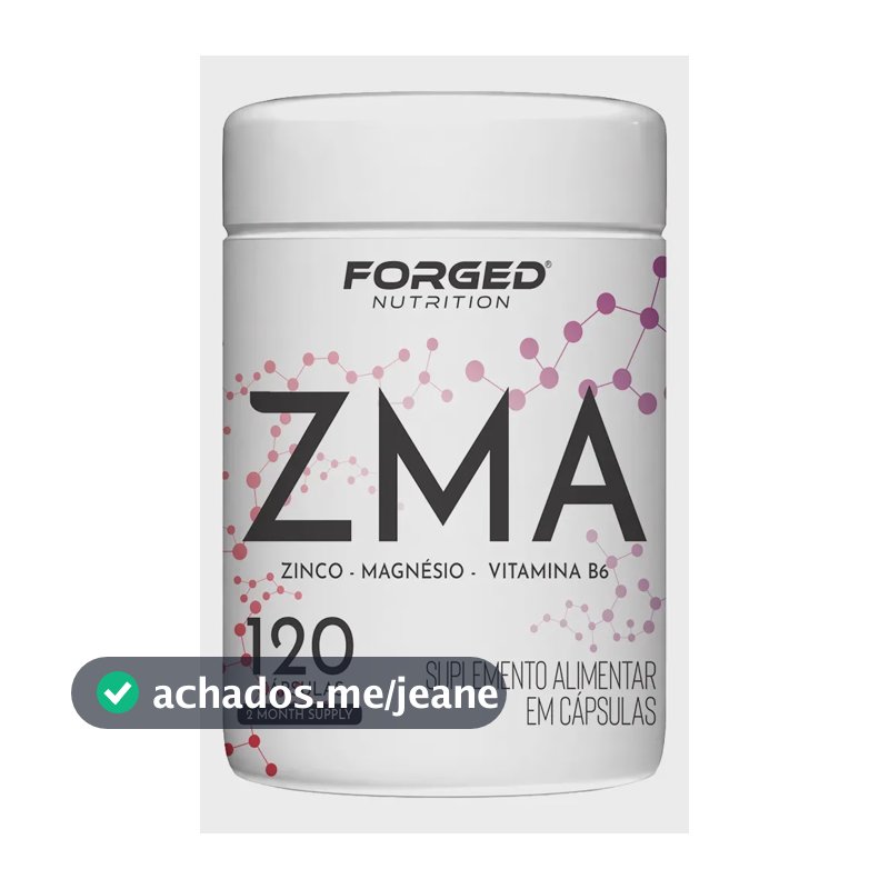 ZMA 120 Cápsulas Zinco Magnésio Vitamina B6 Suplemento Alimentar - Forged Nutrition