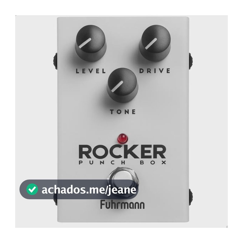 Pedal De Distorção P/ Guitarra Rocker Fuhrmann Pb20 Branco