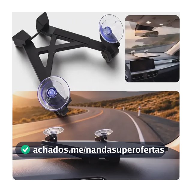 Suporte De Painel Veicular Starlink Mini Ventosas Antimulta Preto