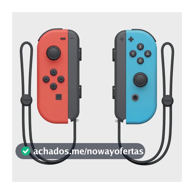 Controle Sem Fio Nintendo Switch Joy-Con LED RGB Vermelho/Azul Bluetooth