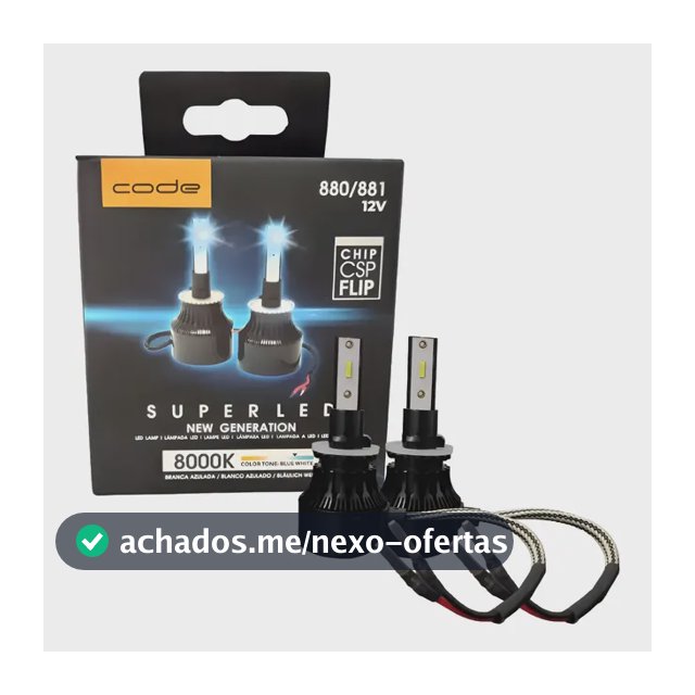 Par Super Led Techone 8000k H1 H3 H4 H7 H8/9/11 H16 Hb3/hb4