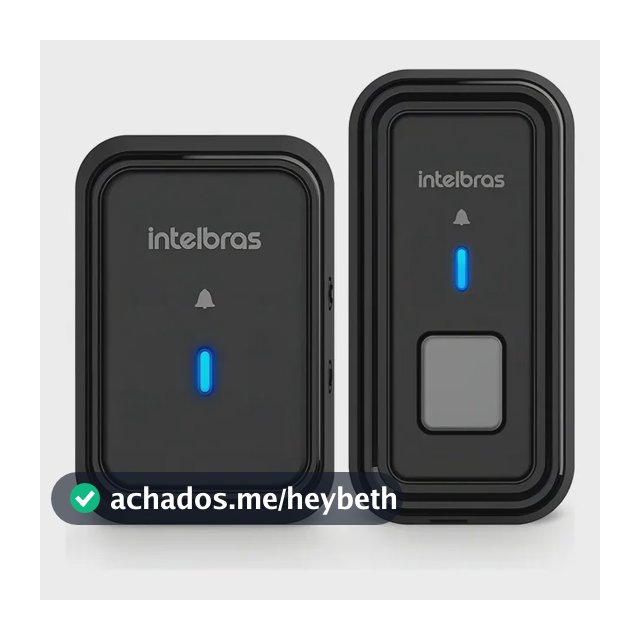 Campainha Sem Fio Intelbras Cib 101s Com Bateria - Cor Preta