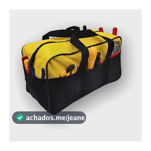 Mala Bolsa Lona Forte Para Ferramentas Eletricista 8 Bolsos