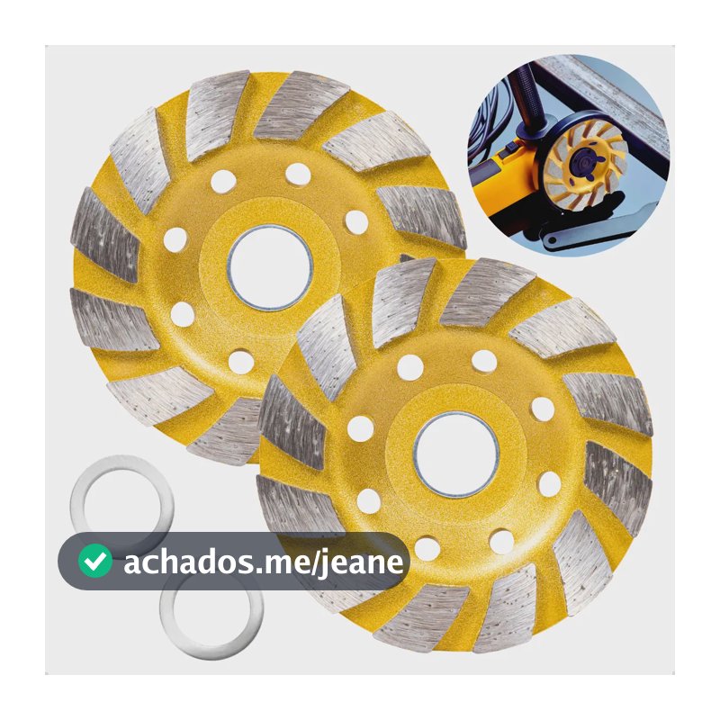 Kit 2 Disco Desbaste Concreto Alto Rendimento 100mm Diamantado Casa Panta Profissional Para Piso Reboco Argamassa Cerâmica Desbaste Rápido e Preciso