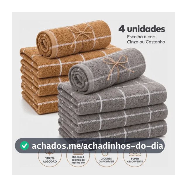 Kit 4 Panos De Prato Atoalhado Felpudo 100% Algodão Copa