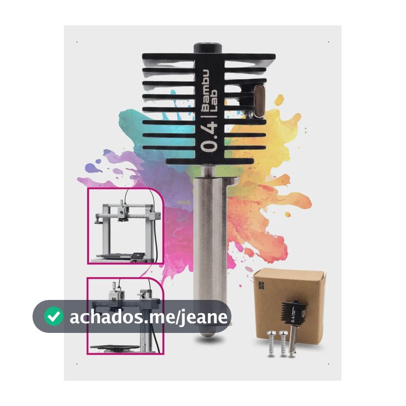 Hotend Original Bambu Lab A1/a1 Mini - Aço Endurecido 0,4mm