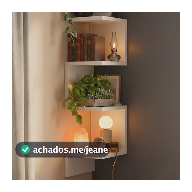 Prateleira Estante Livros Nicho De Canto Reto Mdf Branco