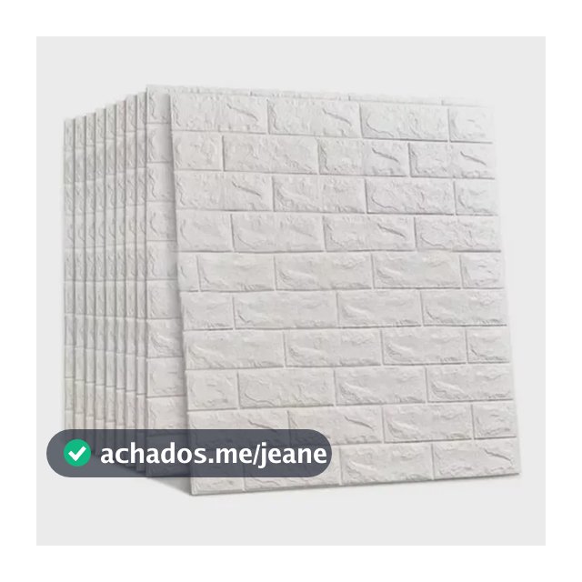 Kit 10 Placas Adesiva 3d Tijolinho Revestimento Parede 70x38 Branco