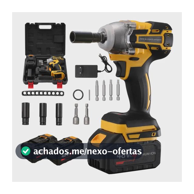 Chave De Impacto A Bateria 48v Profissional Amarelo 48v