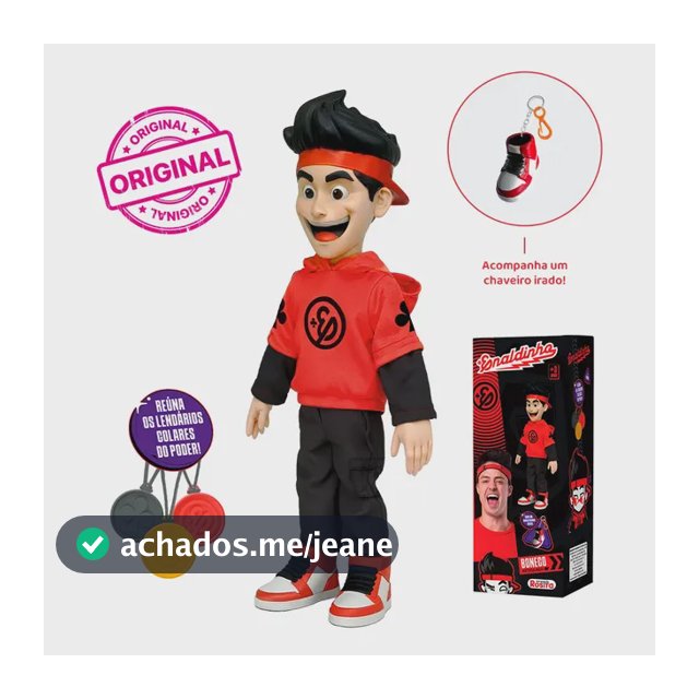 Boneco Enaldinho 2 - 25 Cm + Colares Do Poder + Chaveiro