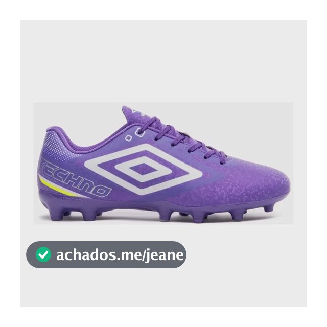 Chuteira Campo Masculina Techno Ii Umbro Electric Purple/branco/cinza 41 Br