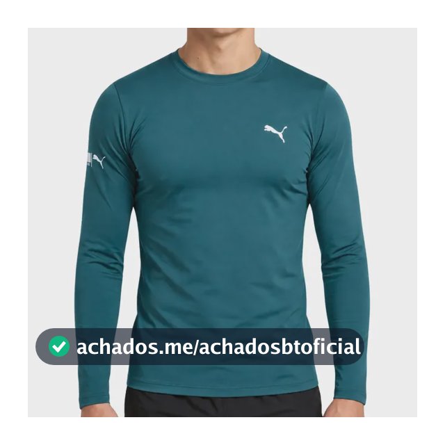 Camiseta Puma Térmica Manga Longa Proteção Uv 50+ Masculina