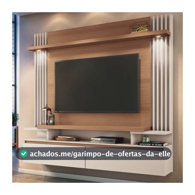 Rack Com Painel Para Tv Até 60 Polegadas Manu 1,80m Bege