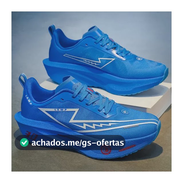 Tênis Esportivo Com Placa De Carbono E Solado Macio Azul Geométrico 41