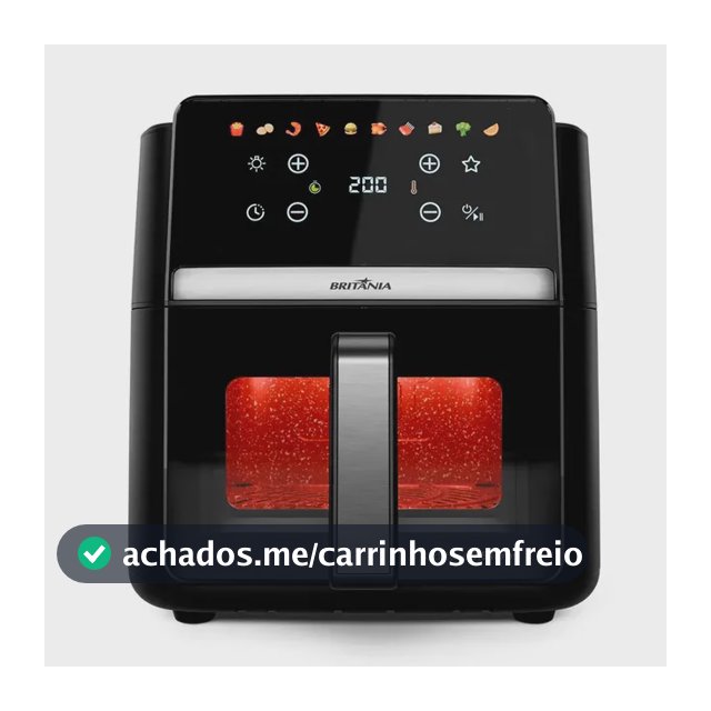 Air Fryer Britânia 9,5l Painel Digital 1800w Baf95a