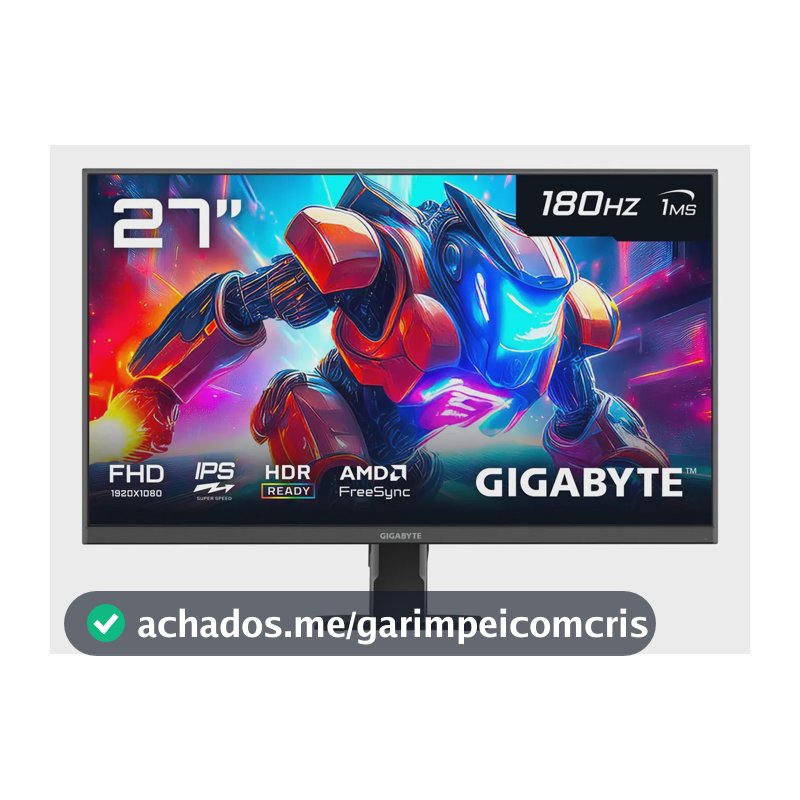 Gigabyte GS27FA Monitor Gaming 27cFHD 180Hz IPS de Super Velocidade
