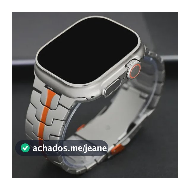 Pulseira Aço Inox Compatível Apple Watch 49mm For Iwatch 44/45/46/49mm-titanium Orange