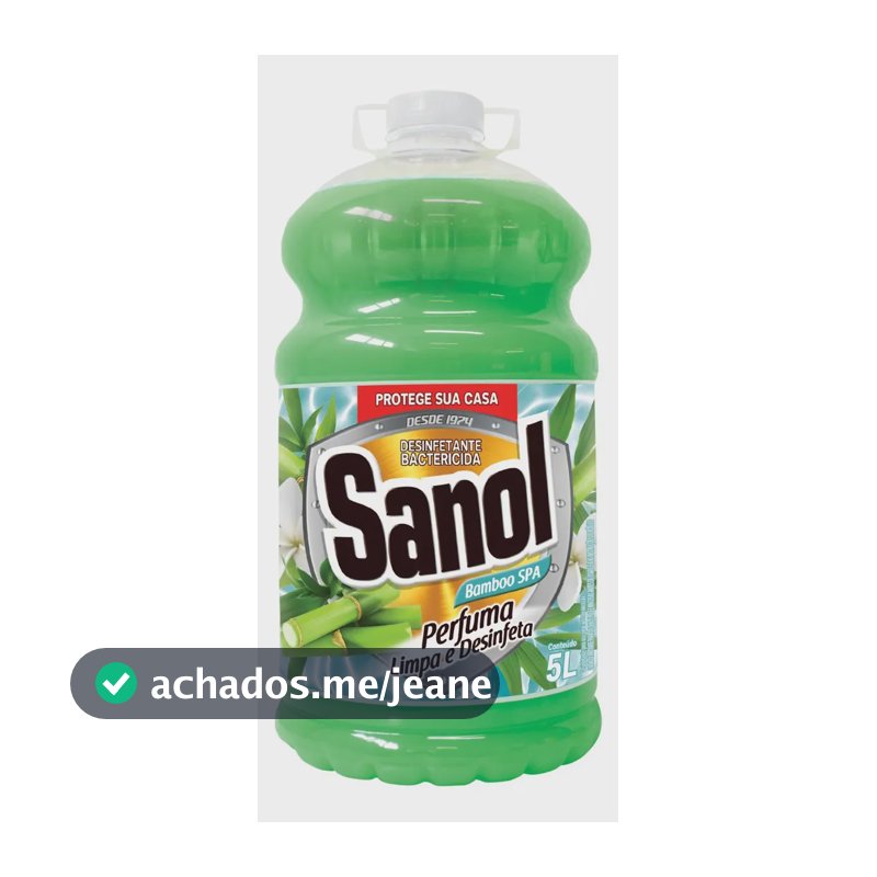 Desinfetante Sanol Galão Bambu 5l - Limpeza Perfumada