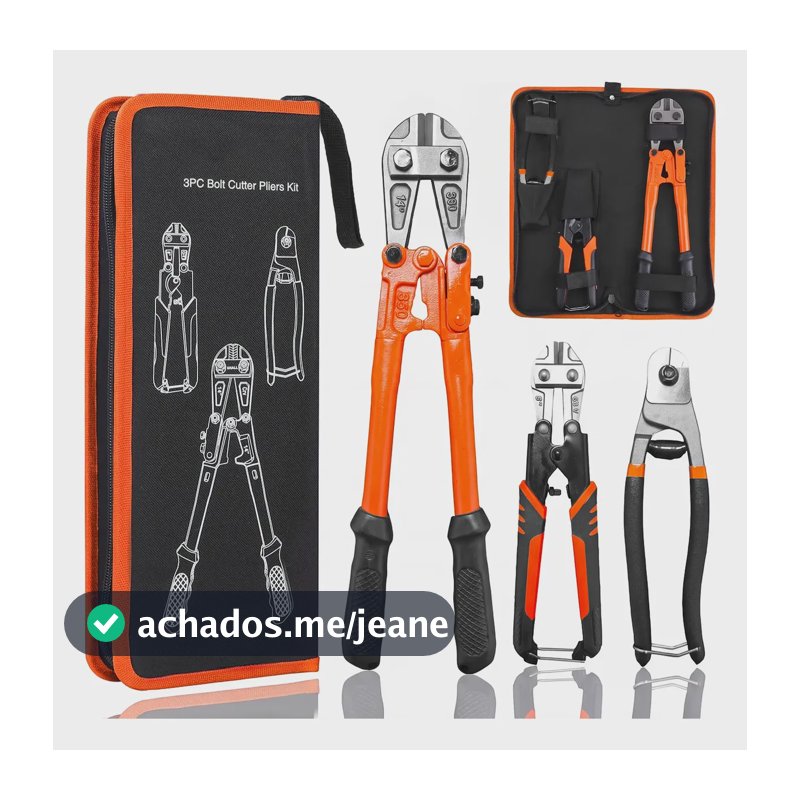 Kit Alicate Corta Frio 8/14'' Polegadas Cortadores Parafuso