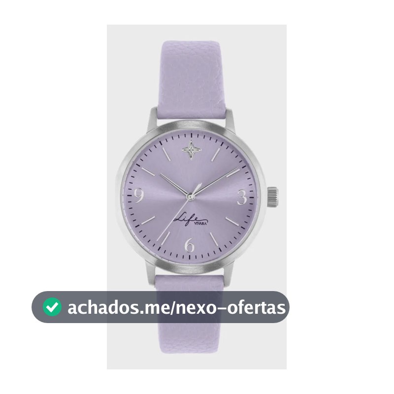 Relógio Life Realizações Feminino Couro Lilas Lilás