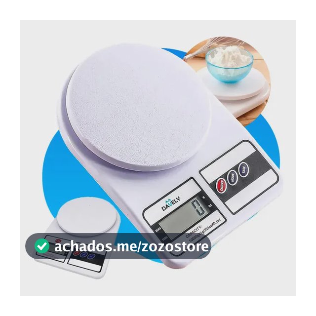 Balança Digital De Precisão Davely Cook Cozinha Para Uso Domestico E Profissional Fitness Ideal Para Dietas Treinos Alimentos Confeitaria Nutrição Capacidade Máxima 10 Kg Branco