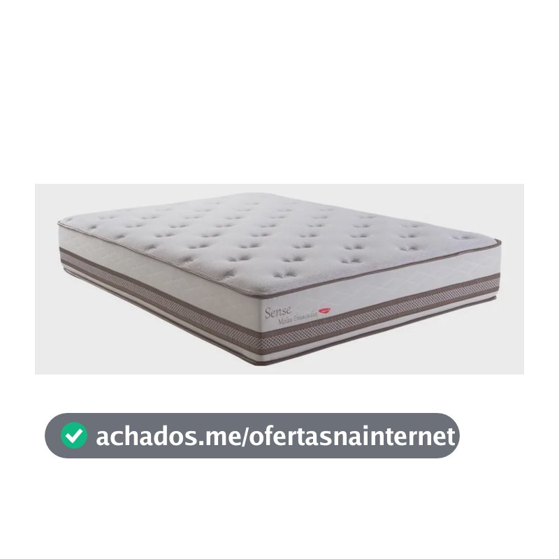 Colchão De Casal Sense Com Molas Ensacadas 30x138x188 Herval - Bege
