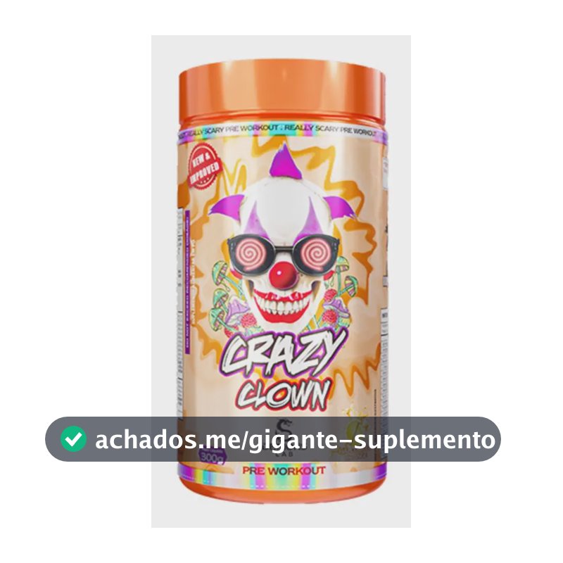 Pré Treino Crazy Clown 300g Demons Lab Sabor Orange Laranja